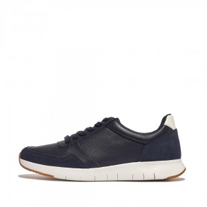 Fitflop Anatomiflex Mix Sneakers Herre Mørkeblå | DK-708426-OVI