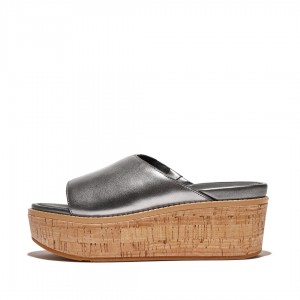 Fitflop Eloise Cork Wrap Kile Sandaler Dame Obsidian | DK-549637-JST