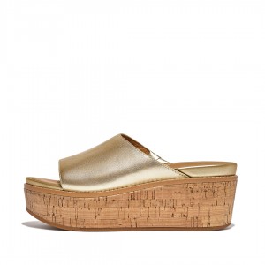 Fitflop Eloise Cork Wrap Kile Sandaler Dame Guld | DK-018567-LRA