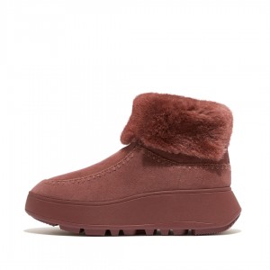 Fitflop F-Mode Double Faced Shearling Støvler Dame Brune | DK-589371-VOG