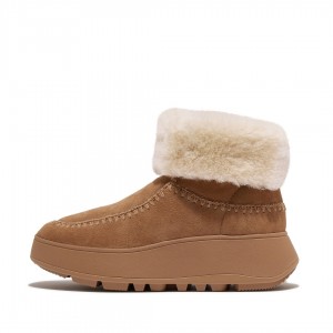 Fitflop F-Mode Double Faced Shearling Støvler Dame Brune | DK-621740-HBJ