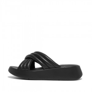 Fitflop F-Mode Slides Badesandaler Dame Sort | DK-852641-JEA