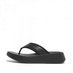 Fitflop F-Mode Tå Thongs Thongs Dame Sort | DK-165382-RLH