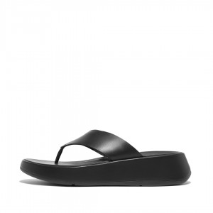 Fitflop F-Mode Tå Thongs Thongs Dame Sort | DK-806375-KTI