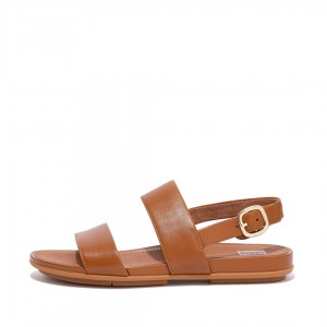 Fitflop Gracie Læder Sandaler Med Rem Dame Brune | DK-916738-NMU