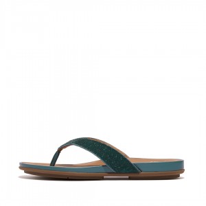 Fitflop Gracie Microfibre Klipklapper Dame Grå Blå | DK-217389-GTW