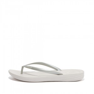 Fitflop Iqushion Ergonomc Klipklapper Dame Sølv | DK-527103-ARK