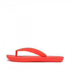 Fitflop Iqushion Rubber Klipklapper Børn Rød | DK-764531-UDT