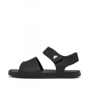 Fitflop Iqushion Rubber Sandaler Med Rem Børn Sort | DK-528973-DSH