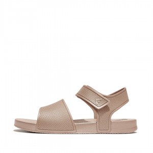 Fitflop Iqushion Rubber Sandaler Med Rem Børn Guld | DK-309521-FCP