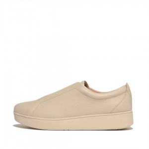 Fitflop Rally Elastic Sneakers Dame Beige | DK-291086-TZV