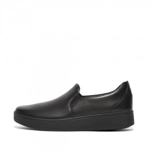 Fitflop Rally Slip On Skate Sneakers Dame Sort | DK-810946-QNX