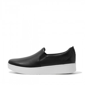 Fitflop Rally Slip On Skate Sneakers Dame Sort | DK-794105-BCN