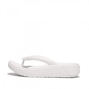 Fitflop Relieff Eva Tpu Thongs Sandaler Med Tåstolpe Dame Hvide | DK-876032-DOZ