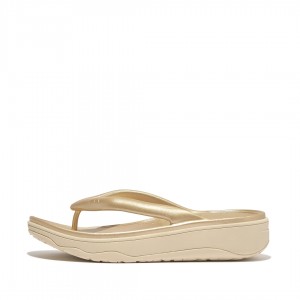 Fitflop Relieff Eva Tpu Thongs Sandaler Med Tåstolpe Dame Guld | DK-632401-ATG