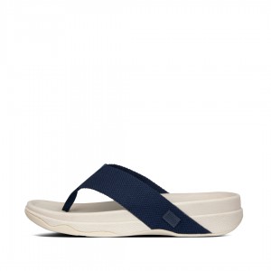 Fitflop Surfer Polyester Sandaler Med Tåstolpe Herre Blå | DK-987465-SWF