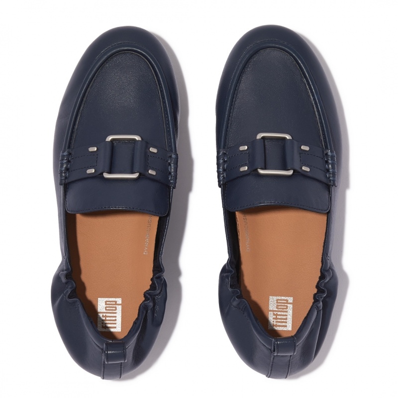 Fitflop Allegro Stud Přezkou Loafers Dame Mørkeblå | DK-204578-BID