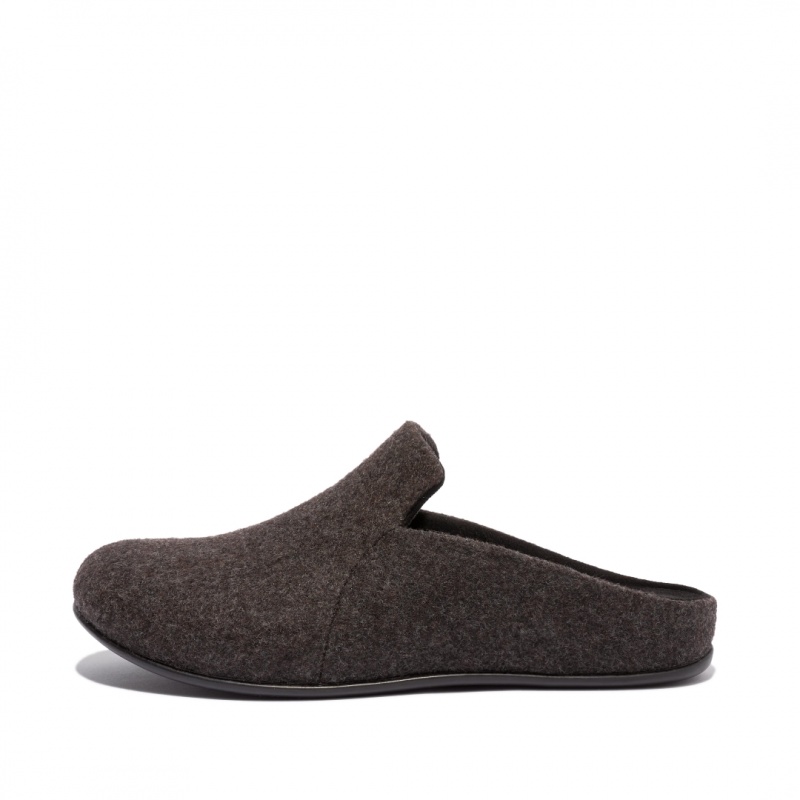 Fitflop Chrissie Felt Polyester Tøfler Dame Sort | DK-861324-LWT