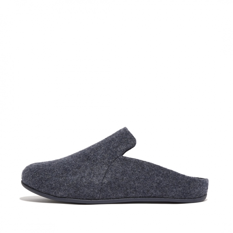 Fitflop Chrissie Felt Polyester Tøfler Dame Mørkeblå | DK-920738-YAV