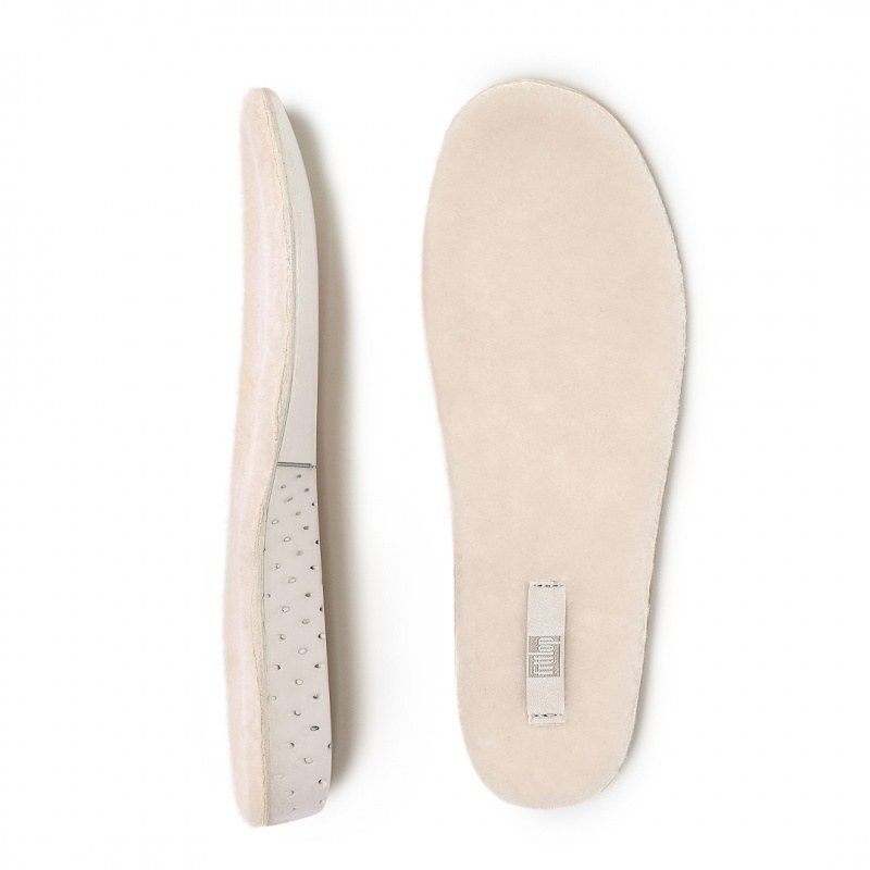 Fitflop Chrissie Shearling Slippers Indlægssåler Dame Hvide | DK-045362-XEP