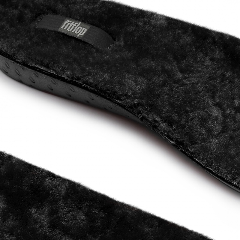 Fitflop Chrissie Shearling Slippers Indlægssåler Dame Sort | DK-482630-SJV