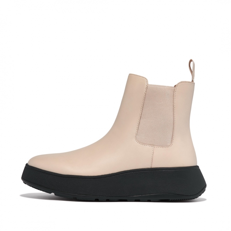 Fitflop F-Mode Flatform Chelsea Støvler Dame Beige | DK-823605-CSY