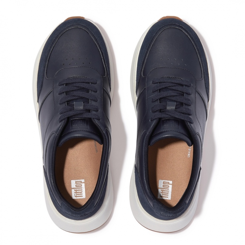 Fitflop F-Mode Flatforms Sneakers Dame Mørkeblå | DK-205938-LJM