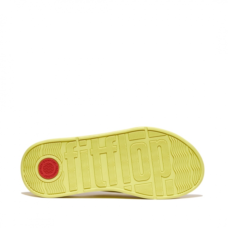 Fitflop F-Mode Læder Badesandaler Dame Gul | DK-701398-MGJ