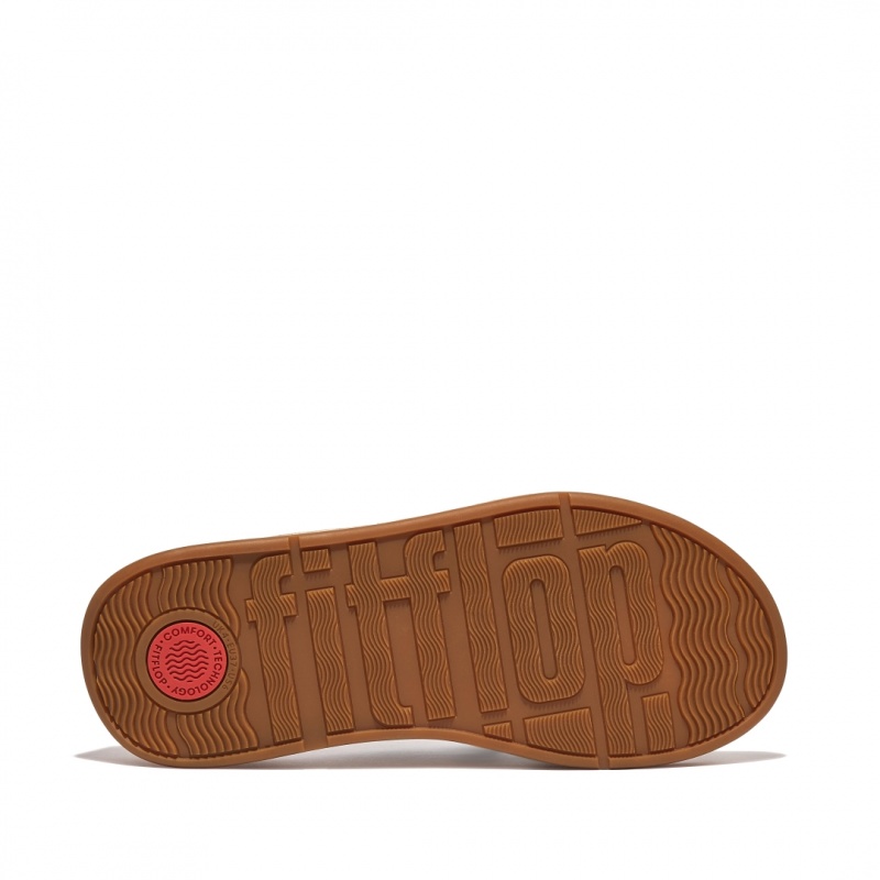 Fitflop F-Mode Metallic Cross Slides Badesandaler Dame Sølv | DK-237081-ISW