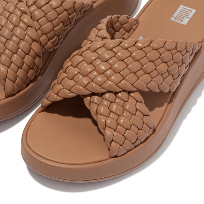 Fitflop F-Mode Slides Badesandaler Dame Brune | DK-437926-GHP