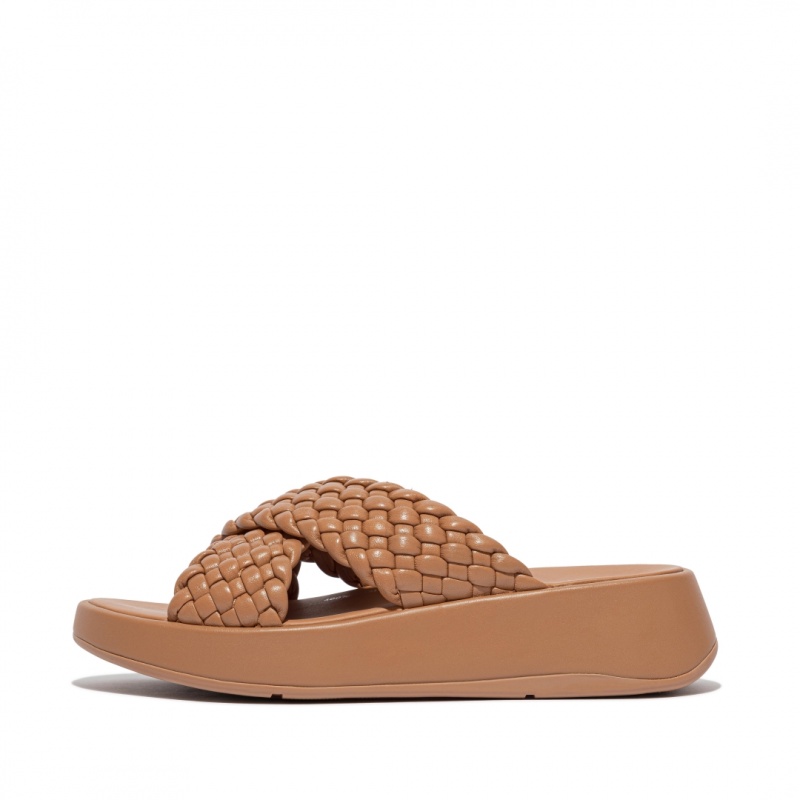 Fitflop F-Mode Slides Badesandaler Dame Brune | DK-437926-GHP