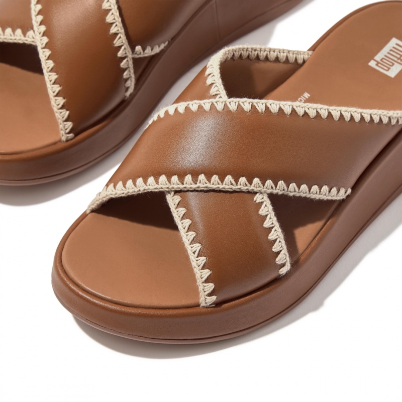 Fitflop F-Mode Slides Badesandaler Dame Brune | DK-937461-HUI