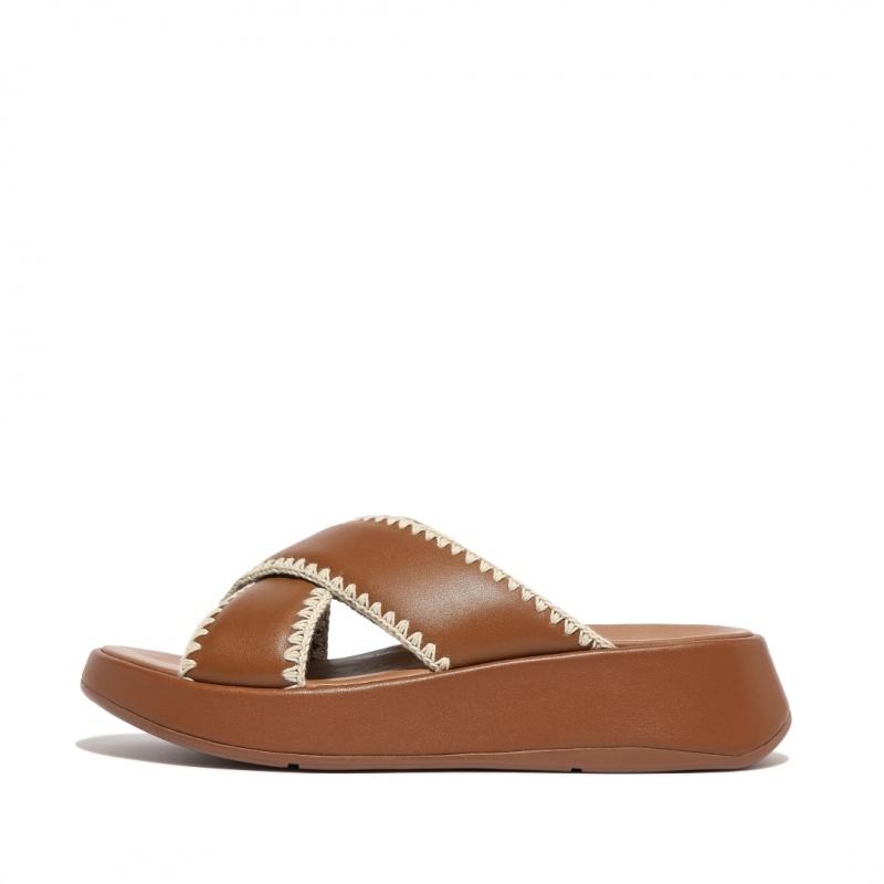 Fitflop F-Mode Slides Badesandaler Dame Brune | DK-937461-HUI