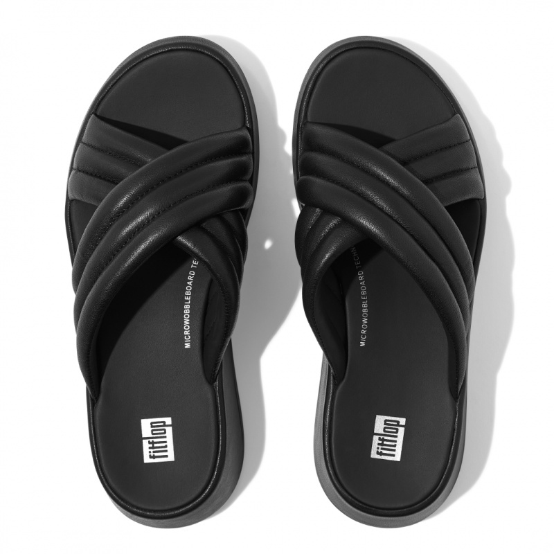 Fitflop F-Mode Slides Badesandaler Dame Sort | DK-852641-JEA