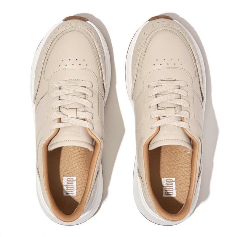 Fitflop F-Mode Sneakers Dame Beige | DK-245130-NKT