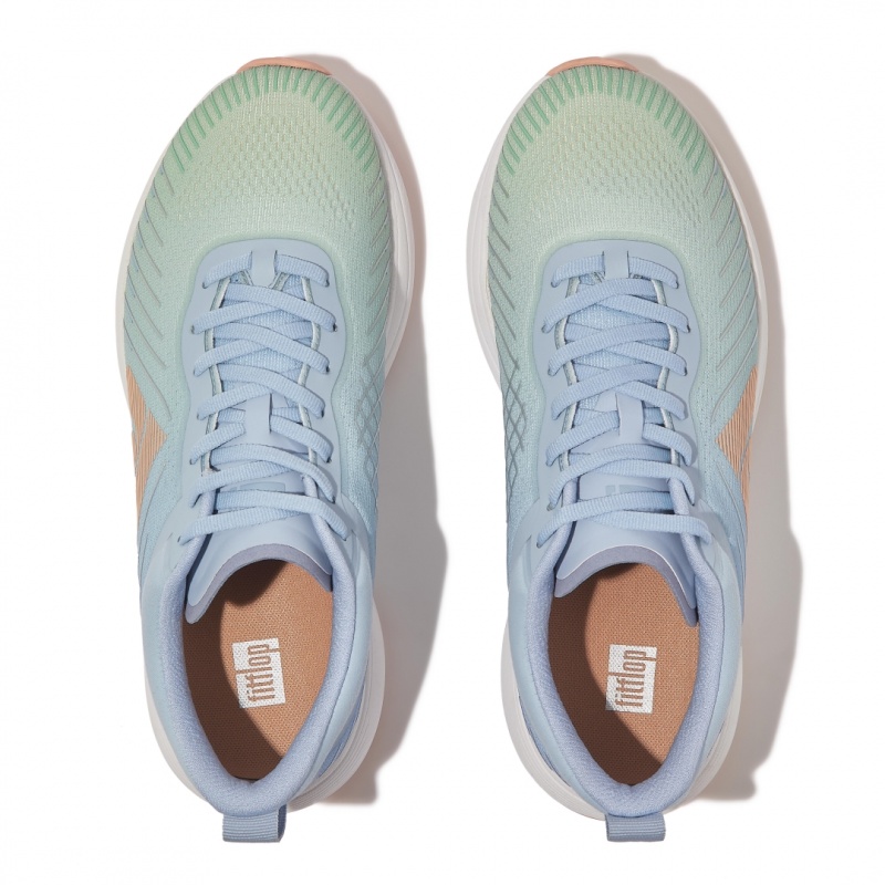 Fitflop Ff-Runner Poly Pu Tpu Sneakers Dame Blå | DK-149682-NKW