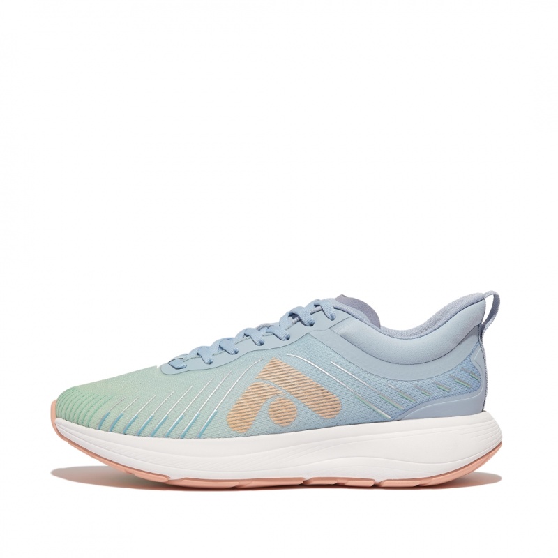 Fitflop Ff-Runner Poly Pu Tpu Sneakers Dame Blå | DK-149682-NKW