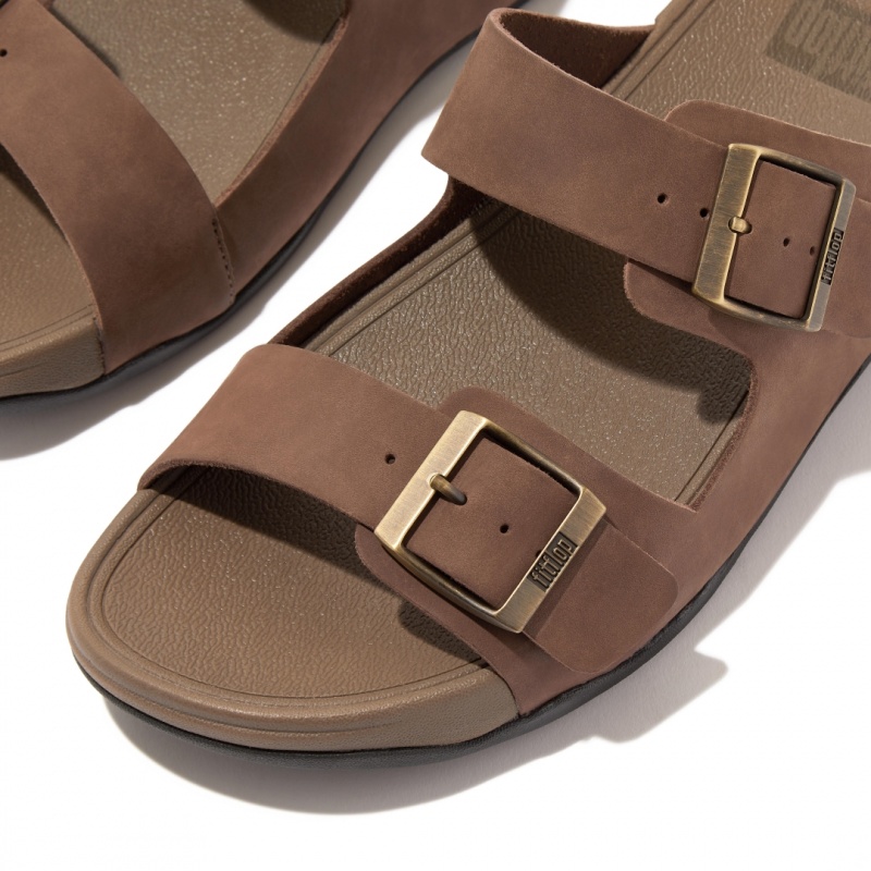 Fitflop Gogh Moc Nubuck Badesandaler Herre Brune | DK-078132-EWN