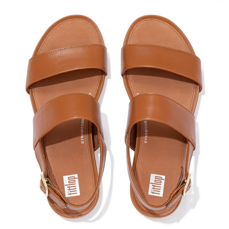 Fitflop Gracie Læder Sandaler Med Rem Dame Brune | DK-916738-NMU