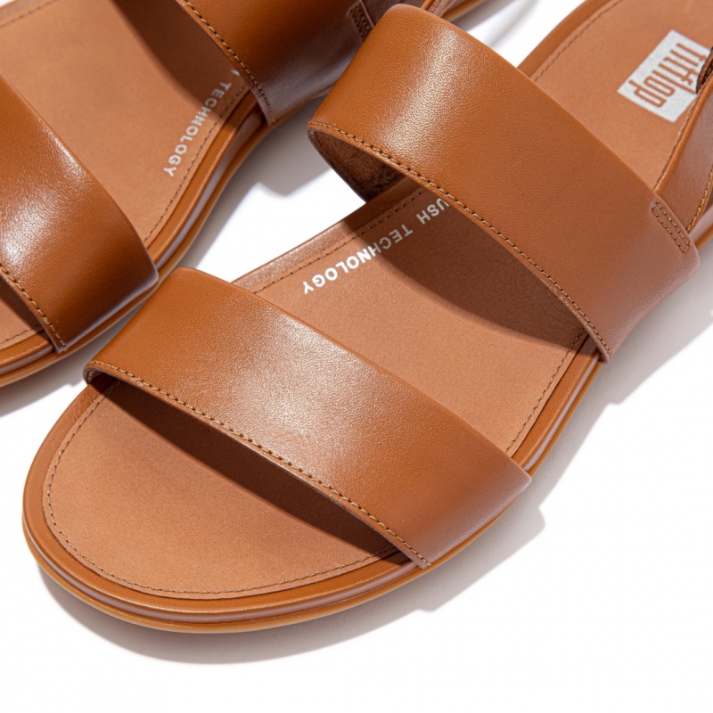 Fitflop Gracie Læder Sandaler Med Rem Dame Brune | DK-916738-NMU