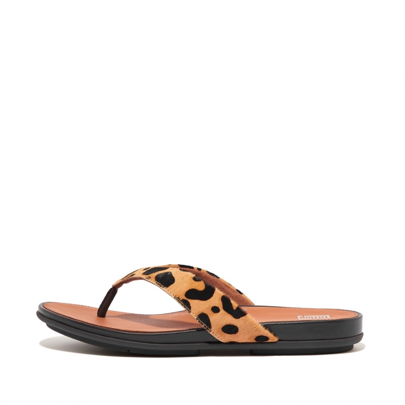 Fitflop Gracie Leopard Print Klipklapper Dame Leopard | DK-487520-QAD