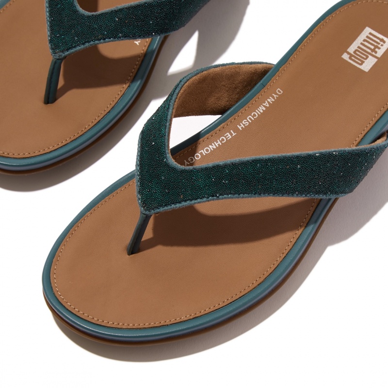 Fitflop Gracie Microfibre Klipklapper Dame Grå Blå | DK-217389-GTW