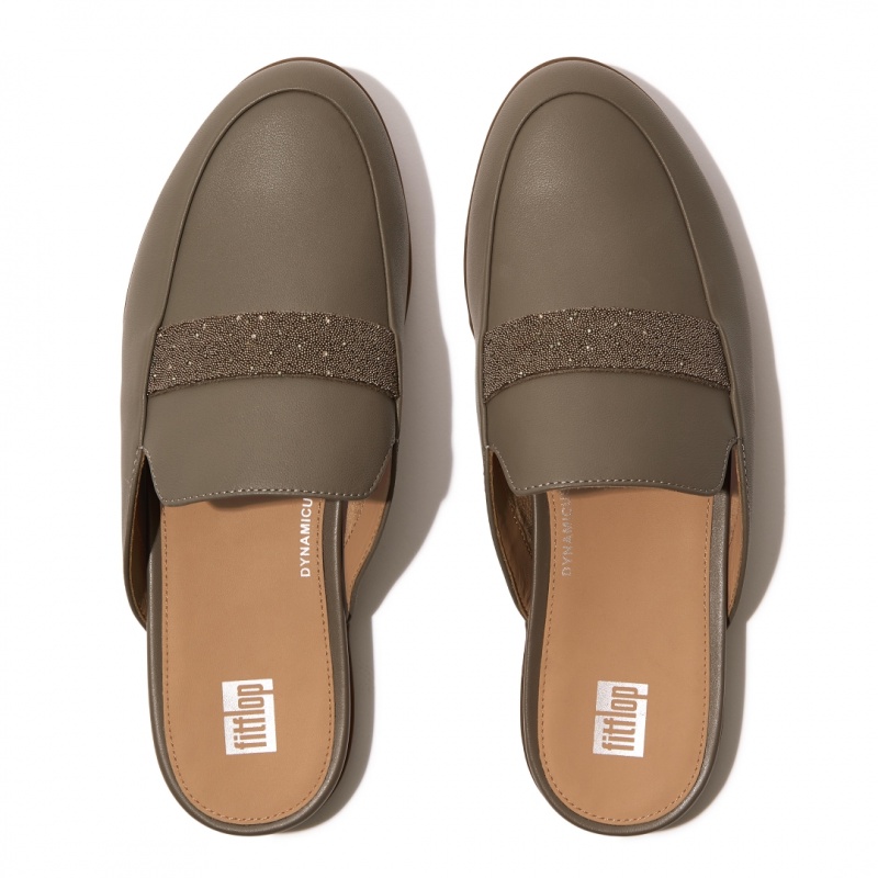 Fitflop Gracie Microfibre Mules Dame Beige | DK-671384-JTV