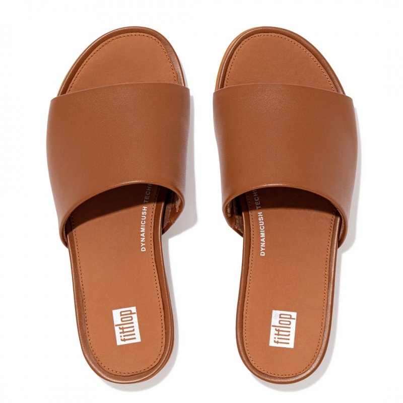 Fitflop Gracie Slides Badesandaler Dame Brune | DK-461580-JAE