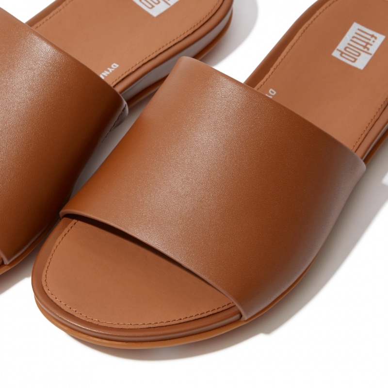 Fitflop Gracie Slides Badesandaler Dame Brune | DK-461580-JAE