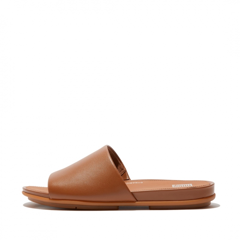 Fitflop Gracie Slides Badesandaler Dame Brune | DK-461580-JAE