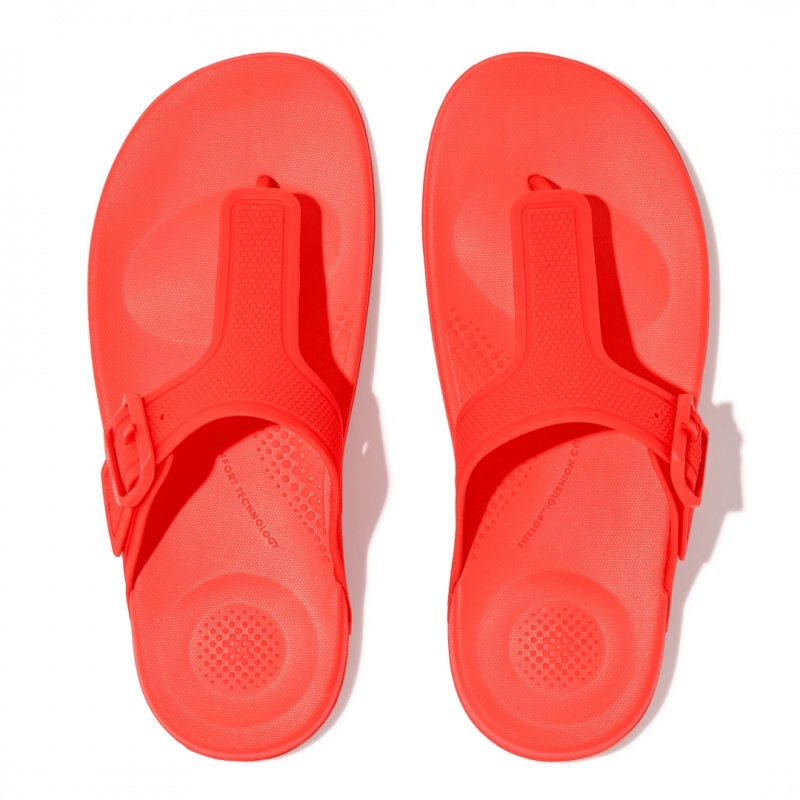 Fitflop Iqushion Adjustable Přezkou Flip Flops Klipklapper Dame Orange | DK-698135-EVR