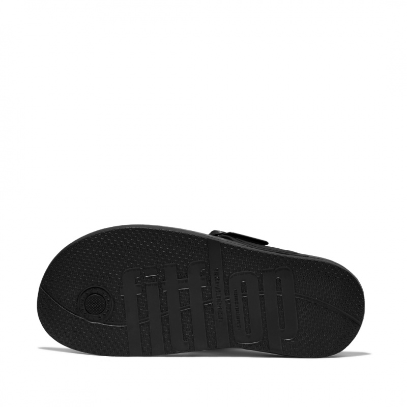 Fitflop Iqushion Adjustable Přezkou Klipklapper Dame Sort | DK-210548-AHI