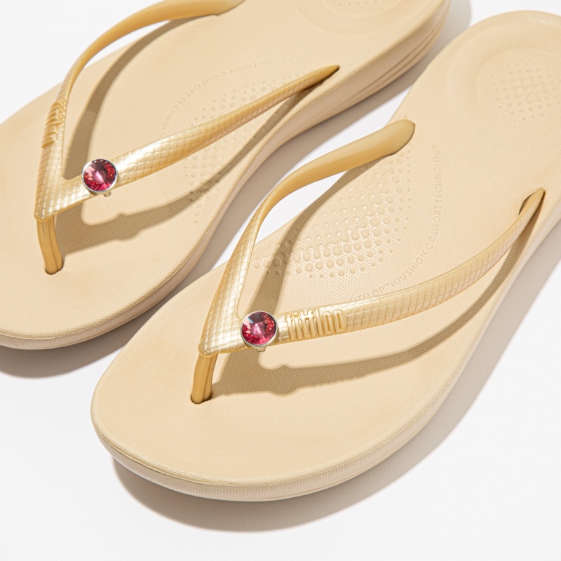 Fitflop Iqushion Crystal Round 2-Pack Charms Dame Fuchsia Lyserød | DK-481960-FEU