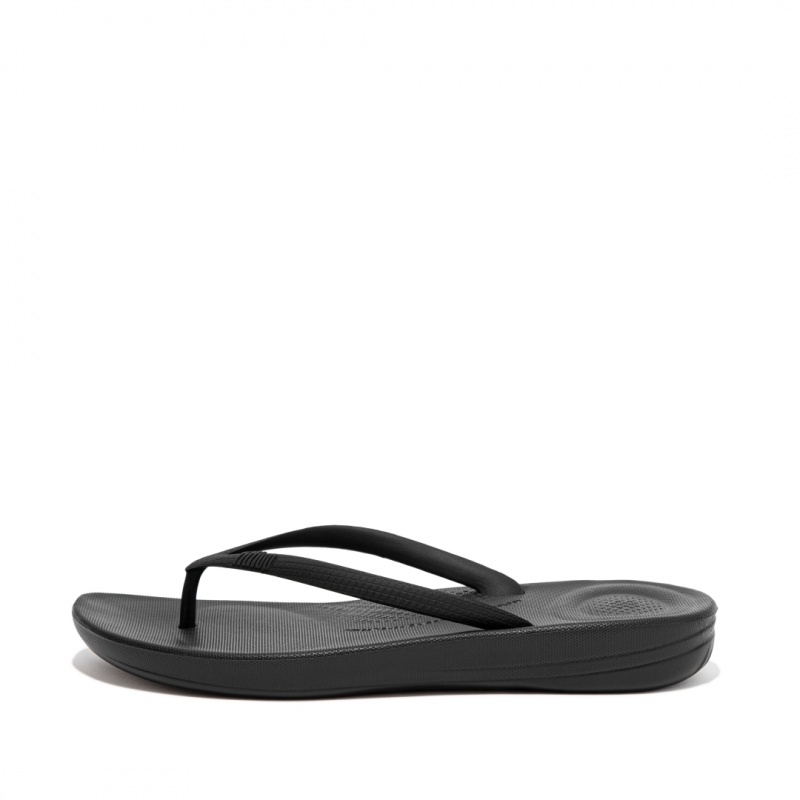 Fitflop Iqushion Ergonomc Klipklapper Dame Sort | DK-423917-INU